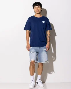 Activewear|Tops & T-Shirts*Champion Puff C-Logo T-Shirt Sail Away Navy