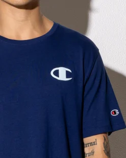 Activewear|Tops & T-Shirts*Champion Puff C-Logo T-Shirt Sail Away Navy
