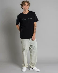 Activewear|Tops & T-Shirts*Champion Puff Script T-Shirt Black
