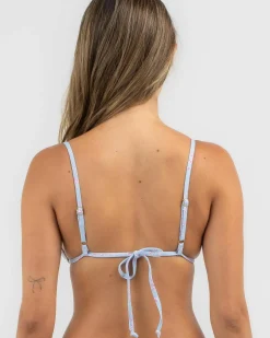 Bikinis*Kaiami Chantell Triangle Bikini Top Powder Blue/powder Pink