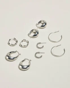 Jewelry|Jewelry*Karyn In LA Charles Hoop Earring Pack Silver