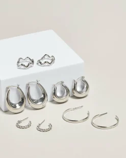 Jewelry|Jewelry*Karyn In LA Charles Hoop Earring Pack Silver