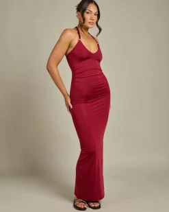 Dresses*Ava And Ever Charlotte Maxi Dress Burgundy