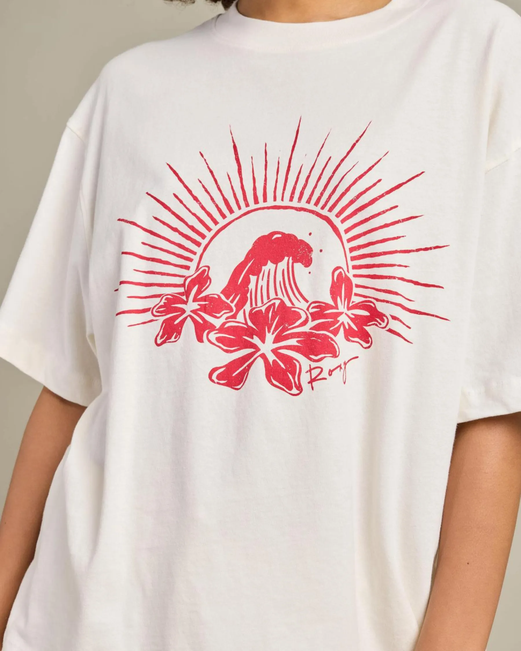 Tops*Roxy Chaser T-Shirt Egret