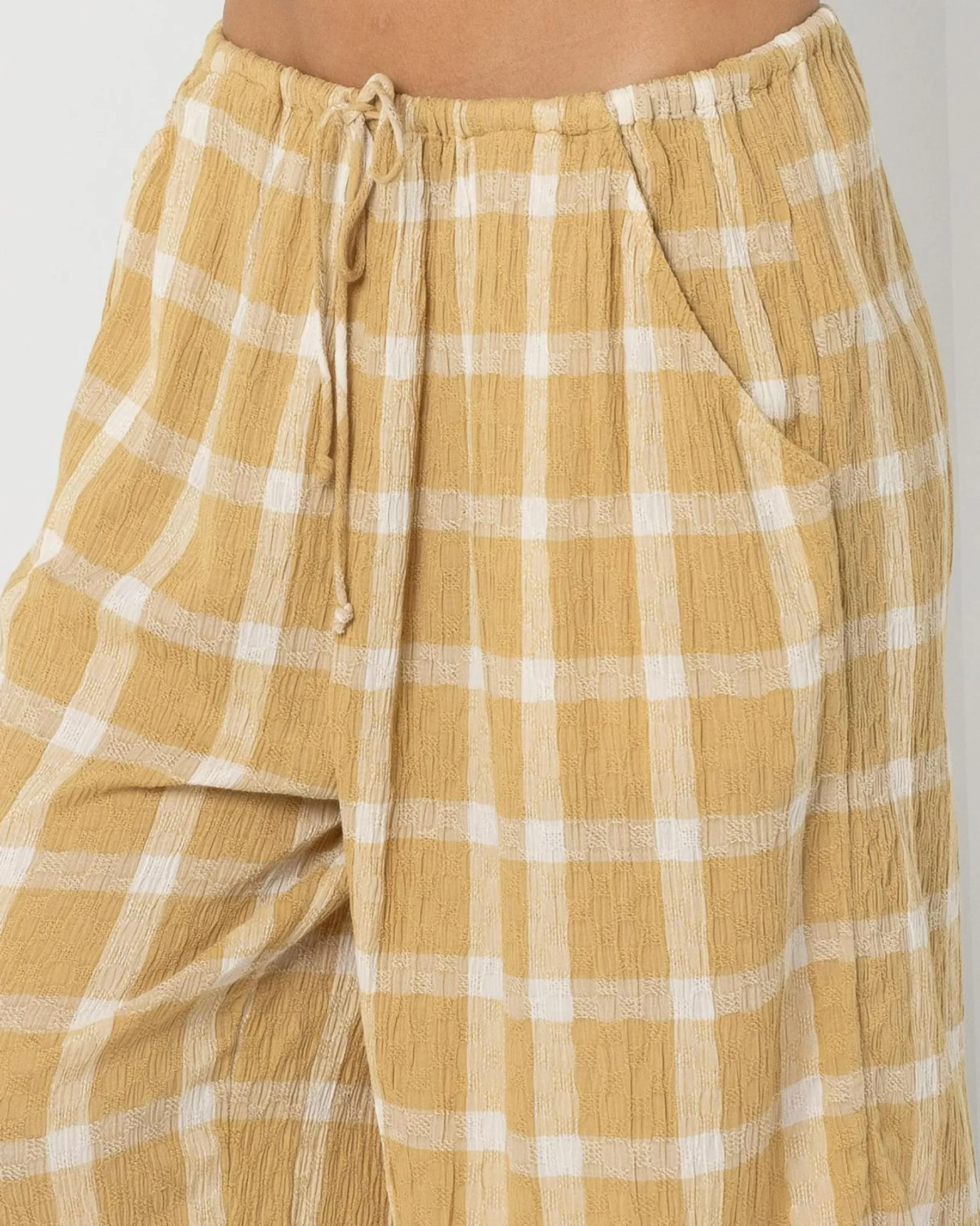 Bottoms*Billabong Checked Out Beach Pants Hemp 2