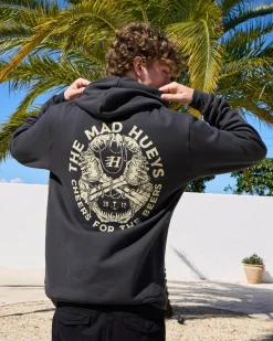 Hoodies & Sweatshirts*The Mad Hueys Cheers And Beers Hoodie Vintage Black