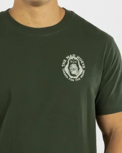 Tops & T-Shirts*The Mad Hueys Cheers And Beers T-Shirt Oil Green