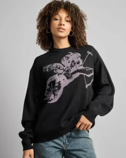 Online Cherub Box Fit Crew Knit Sweater Women Knitwear|Jumpers & Hoodies