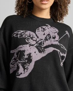Online Cherub Box Fit Crew Knit Sweater Women Knitwear|Jumpers & Hoodies