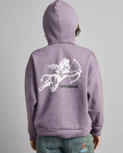 Jumpers & Hoodies*Worship Supplies Cherub Box Fit Hoodie Purple Reign