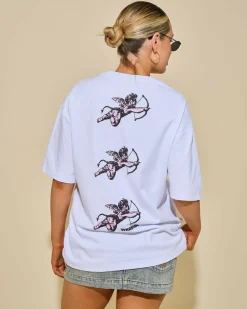 Tops*Worship Supplies Cherub Relaxed Fit T-Shirt White