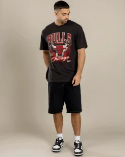 Tops & T-Shirts*Mitchell & Ness Chicago Bulls Frame T-Shirt Faded Black