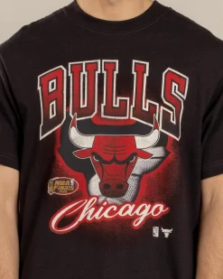 Tops & T-Shirts*Mitchell & Ness Chicago Bulls Frame T-Shirt Faded Black