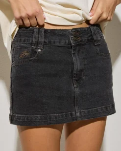 Denim|Bottoms*Worship Supplies Choker Micro Skirt Phantom