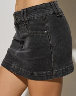 Denim|Bottoms*Worship Supplies Choker Micro Skirt Phantom