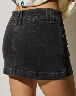 Denim|Bottoms*Worship Supplies Choker Micro Skirt Phantom