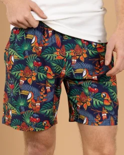 Shorts & Bottoms*Bush Chook Chooked Out Beach Shorts Navy