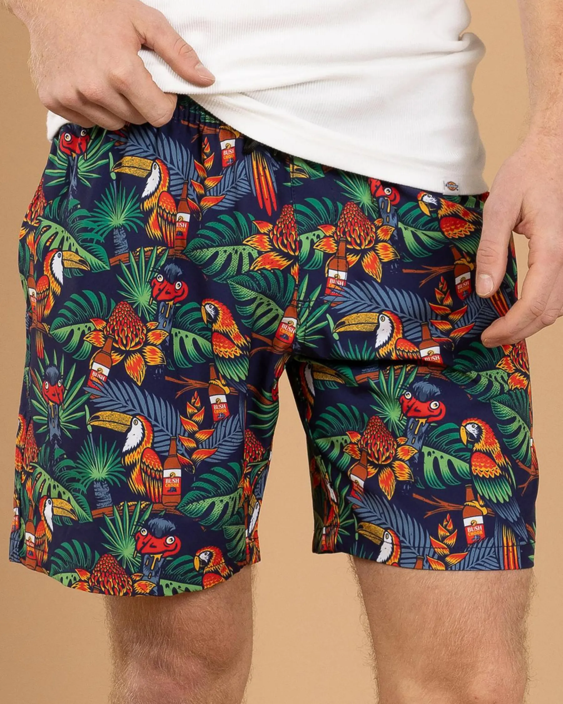 Shorts & Bottoms*Bush Chook Chooked Out Beach Shorts Navy