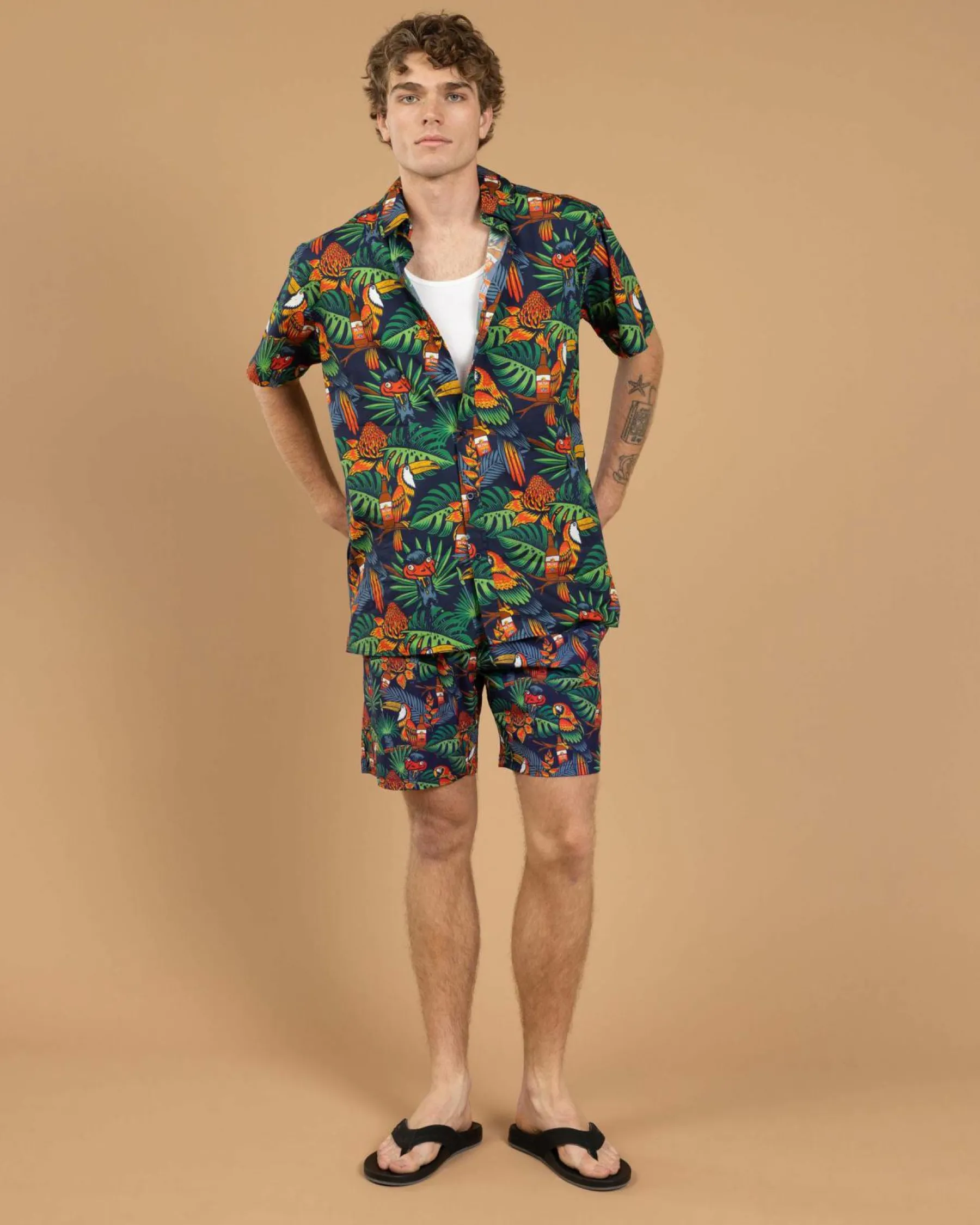 Shorts & Bottoms*Bush Chook Chooked Out Beach Shorts Navy