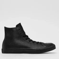 Sneakers*Converse Chuck Taylor All Star Leather Hi-Top Shoes Black Monochrome