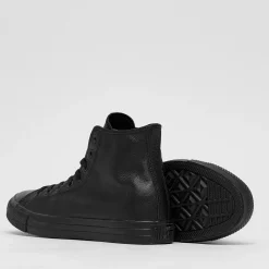 Sneakers*Converse Chuck Taylor All Star Leather Hi-Top Shoes Black Monochrome