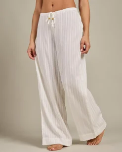 Bottoms*Rusty Cici Sheer Beach Pants White