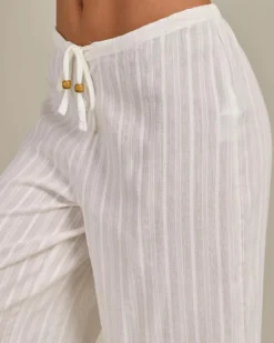 Bottoms*Rusty Cici Sheer Beach Pants White