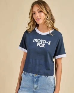 Tops*Fox Circa 74 Ringer T-Shirt Midnight