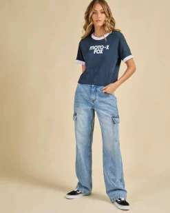 Tops*Fox Circa 74 Ringer T-Shirt Midnight