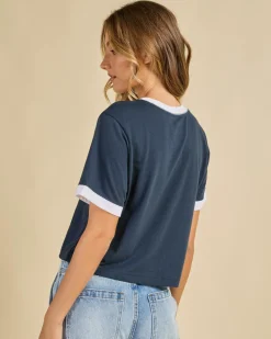 Tops*Fox Circa 74 Ringer T-Shirt Midnight