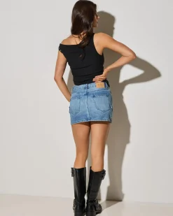 Sale Claire Cargo Denim Skirt Women Denim|Bottoms