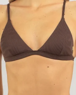 Bikinis*Topanga Claire Fixed Triangle Bikini Top Dark Choc
