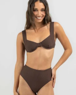 Bikinis*Topanga Claire High Waist Bikini Bottom Dark Choc