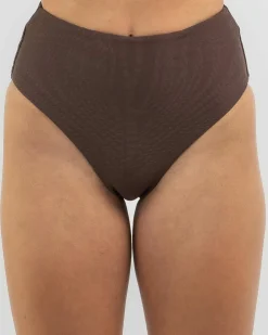 Bikinis*Topanga Claire High Waist Bikini Bottom Dark Choc