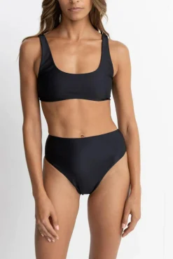 Bikinis*Rhythm Classic Crop Bikini Top Black