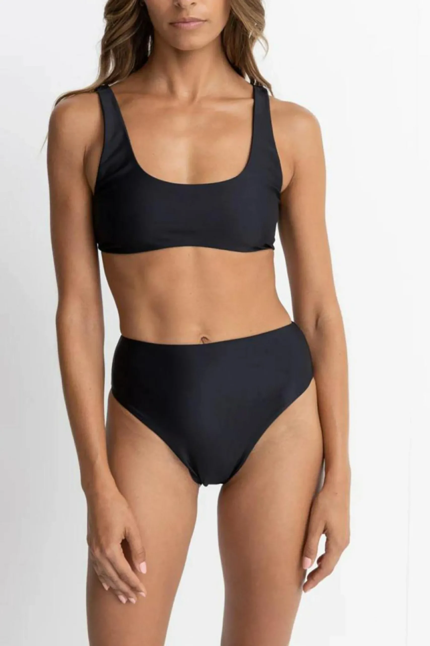 Bikinis*Rhythm Classic Crop Bikini Top Black