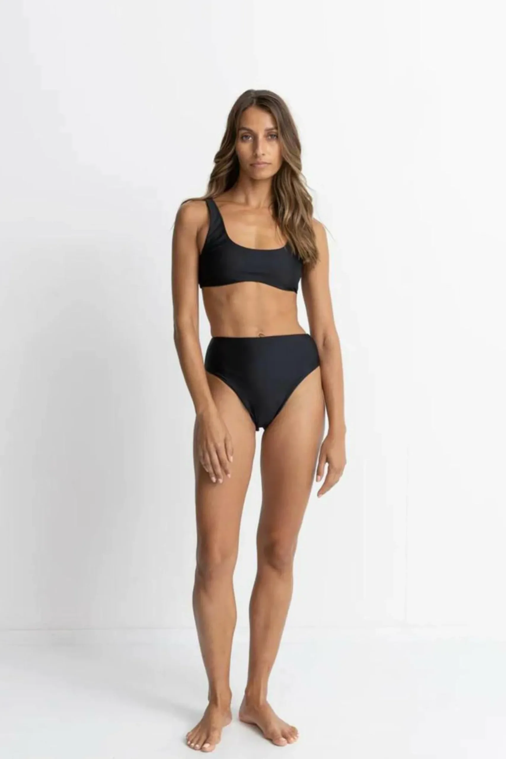 Bikinis*Rhythm Classic Crop Bikini Top Black