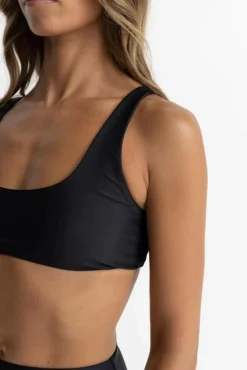 Bikinis*Rhythm Classic Crop Bikini Top Black