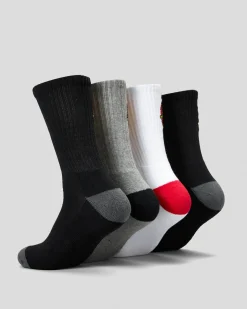 Socks*Santa Cruz Classic Dot Crew Socks 4 Pack Multi