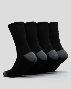 Socks*Santa Cruz Classic Dot Crew Socks 4 Pack Black