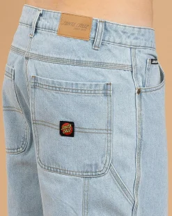 Denim|Shorts & Bottoms*Santa Cruz Classic Dot Denim Carpenter Shorts Light Indigo