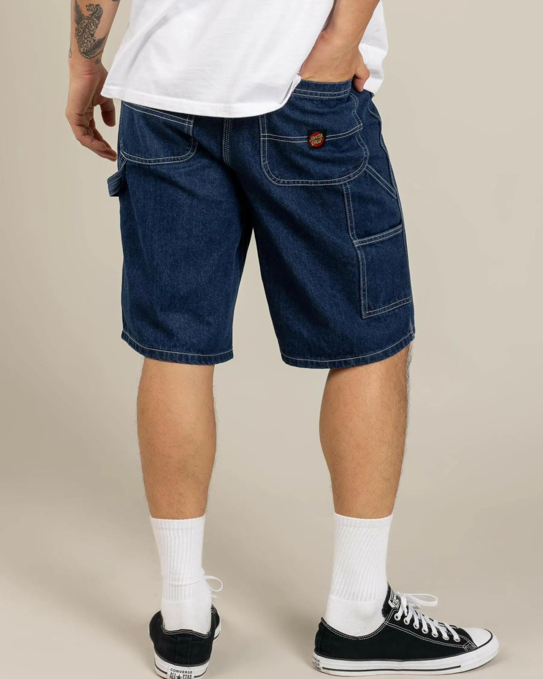 Online Classic Dot Denim Carpenter Shorts Denim|Shorts & Bottoms