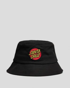 Headwear*Santa Cruz Classic Dot Patch Bucket Hat Black