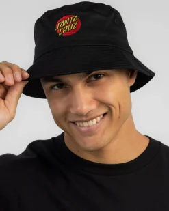 Headwear*Santa Cruz Classic Dot Patch Bucket Hat Black