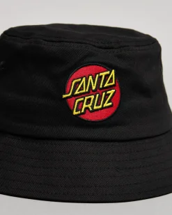 Headwear*Santa Cruz Classic Dot Patch Bucket Hat Black