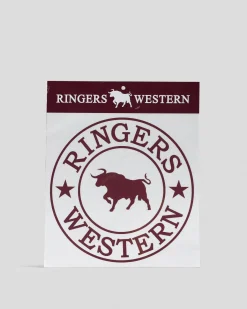 Gifts & Novelty*Ringers Western Classic Large Sticker Burgundy