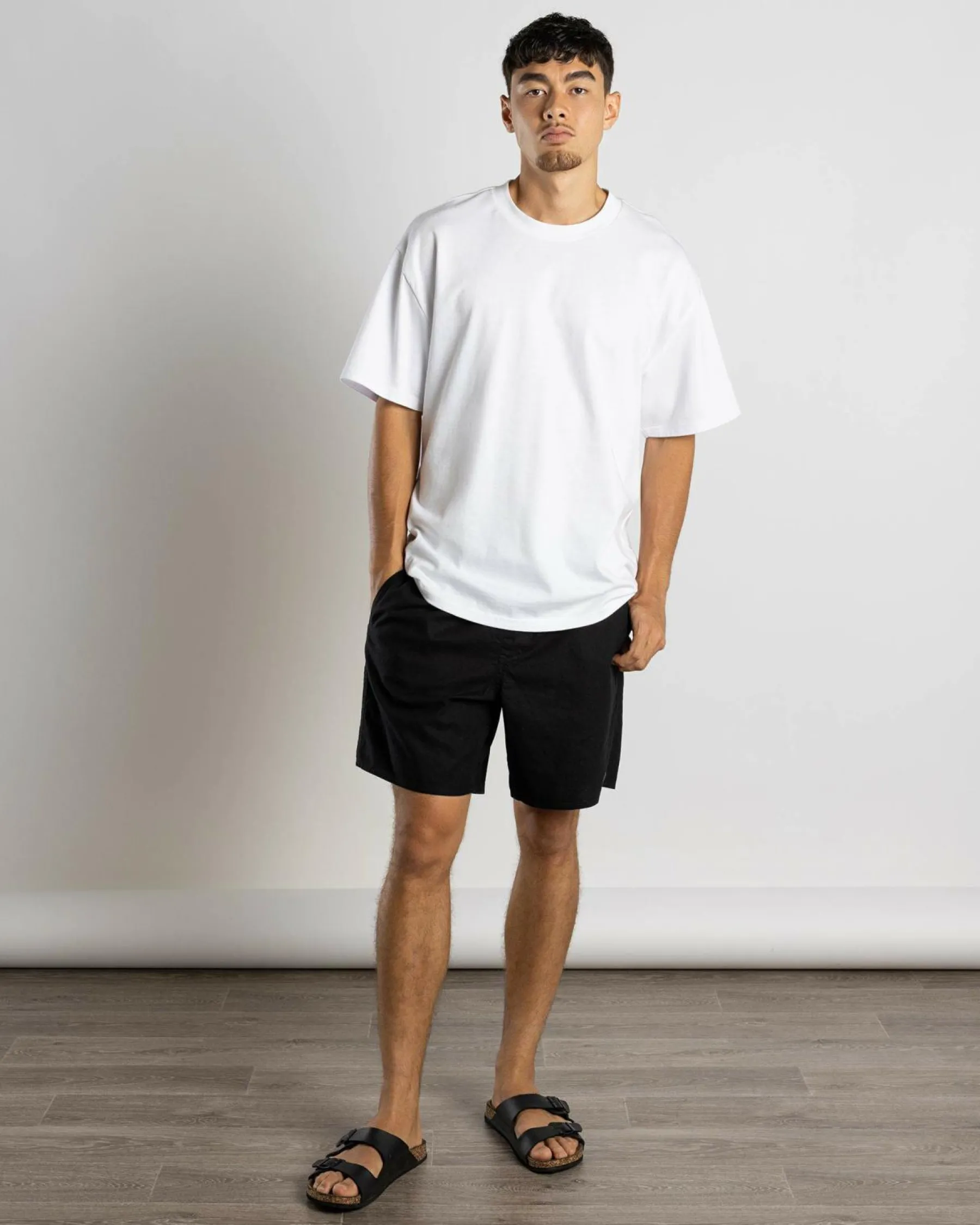 Shorts & Bottoms|Linen Blend*Rhythm Classic Linen Jam Shorts Vintage Black