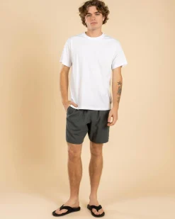 Shorts & Bottoms|Linen Blend*Rhythm Classic Linen Jam Shorts Silver Pine