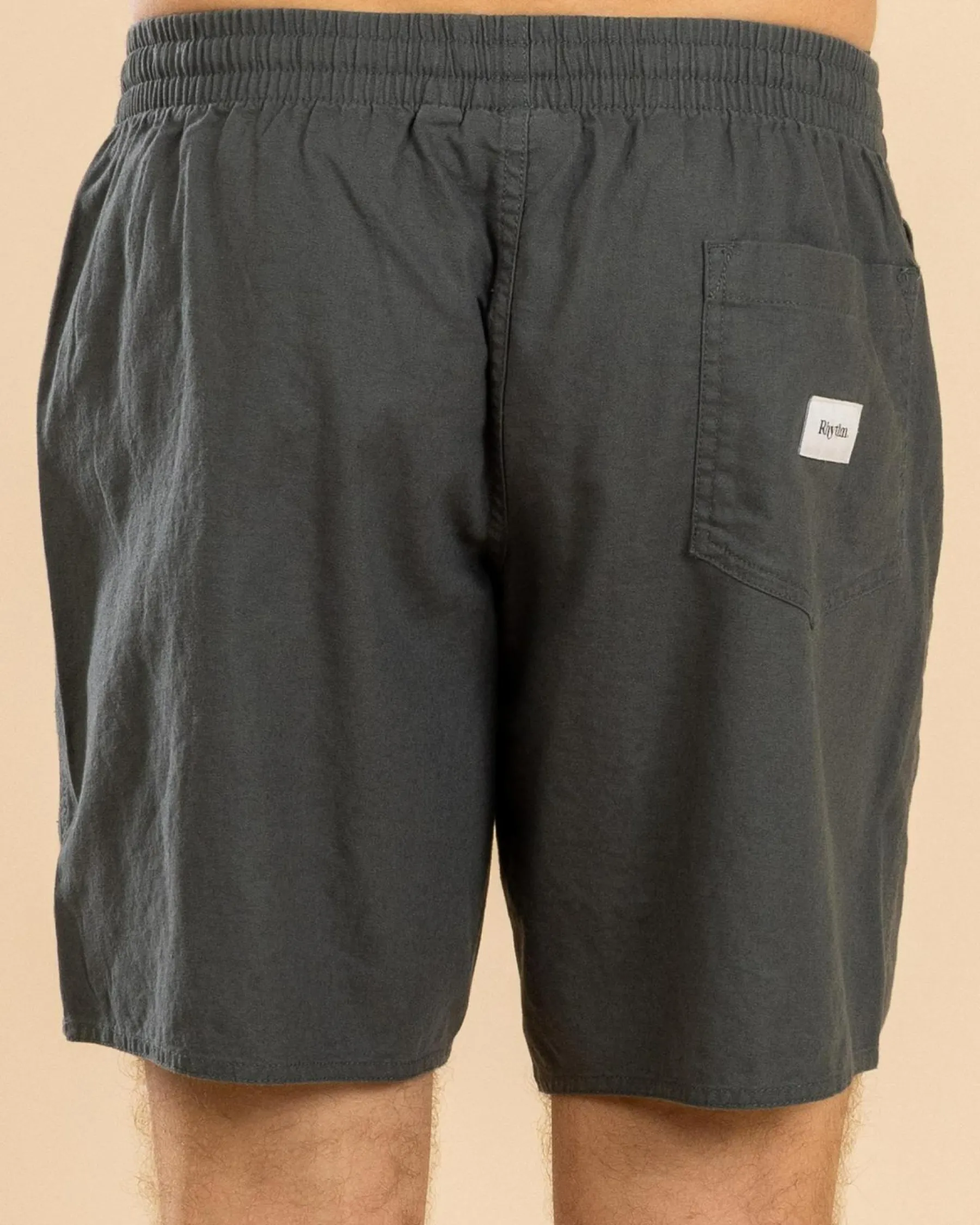 Shorts & Bottoms|Linen Blend*Rhythm Classic Linen Jam Shorts Silver Pine