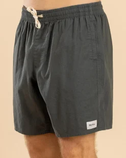 Shorts & Bottoms|Linen Blend*Rhythm Classic Linen Jam Shorts Silver Pine